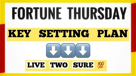 fortune thursday two sure|Fortune Thursday Live Two Sure Set .